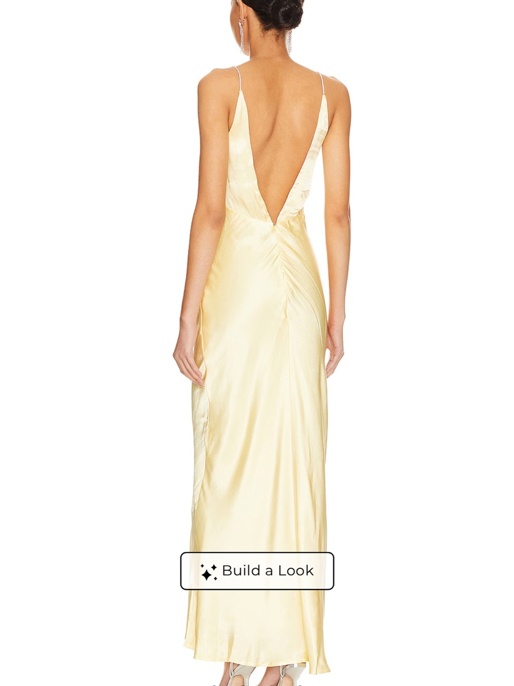 Bardot Pale Yellow Satin Slip Maxi Dress - Picture 3 of 4